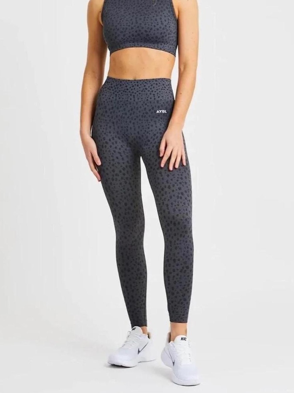 AYBL Evolve Speckle Seamless Leggings Charcoal Size Small